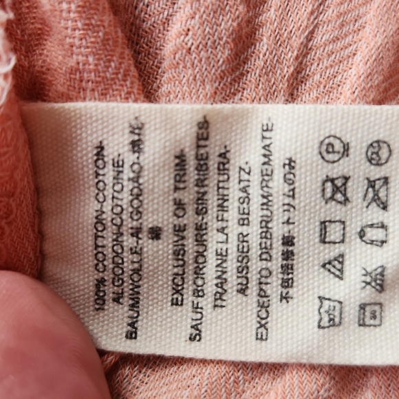 WE THE FREE Peach Long Sleeve Flowy Top wimans Size Small - Picture 6 of 13